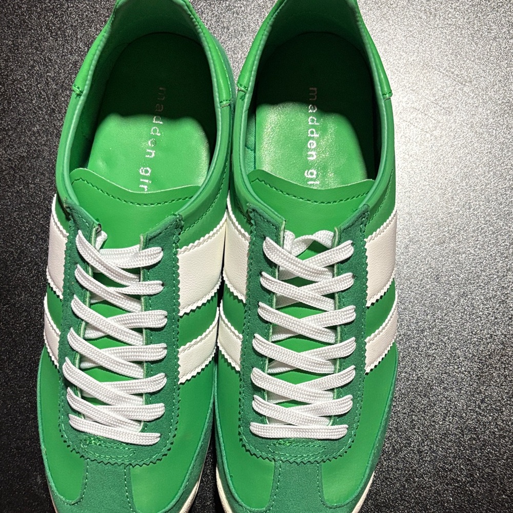 Madden Girl Emerald and White Sneakers